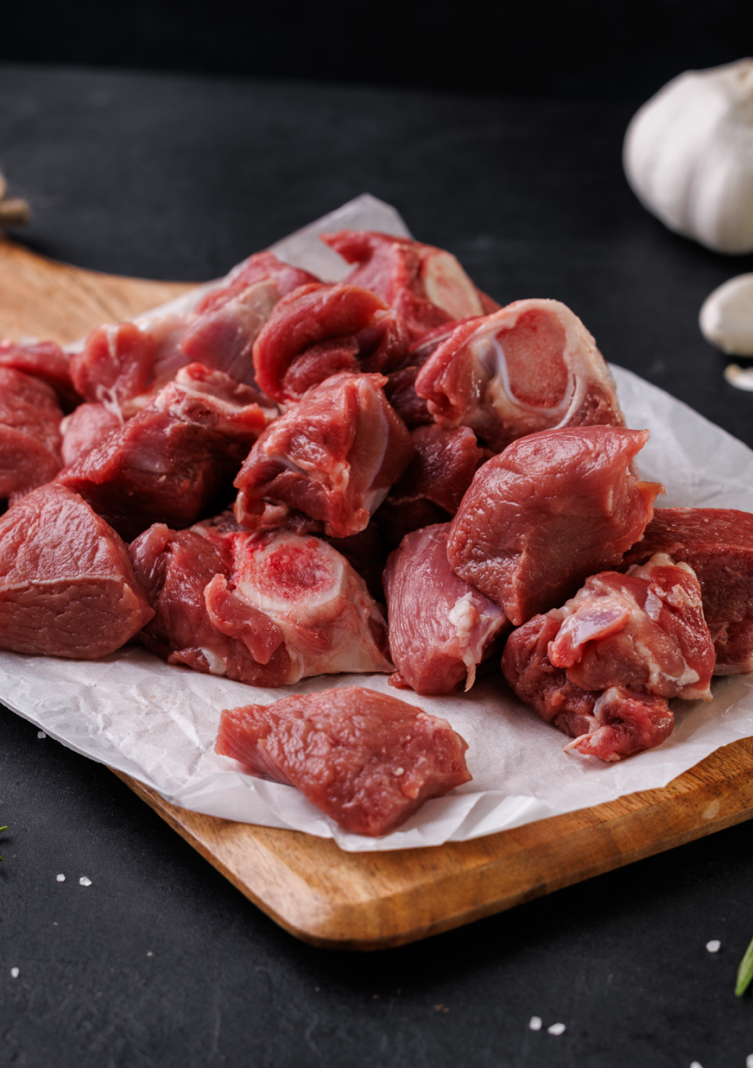 Halal Lamb Shoulder Bone-in Diced 1kg